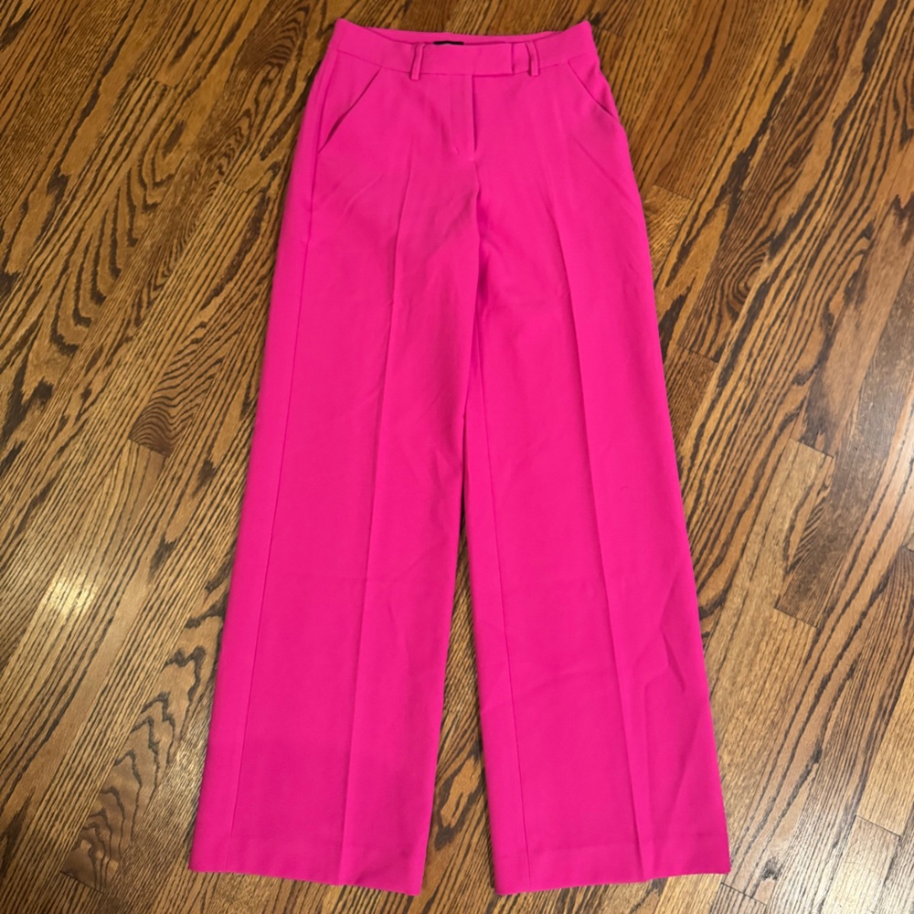 Express Editor Pink Relaxed Trouser Mid-Rise Pants - Size 0